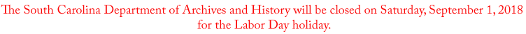 SCDAH Holiday Announcement