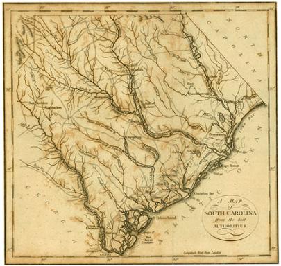 1773 SC MAP Greeleyville Hampton Harleyville South Carolina History SURNAMES BIG 
