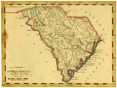 South Carolina Colonial Map - Katy Saudra