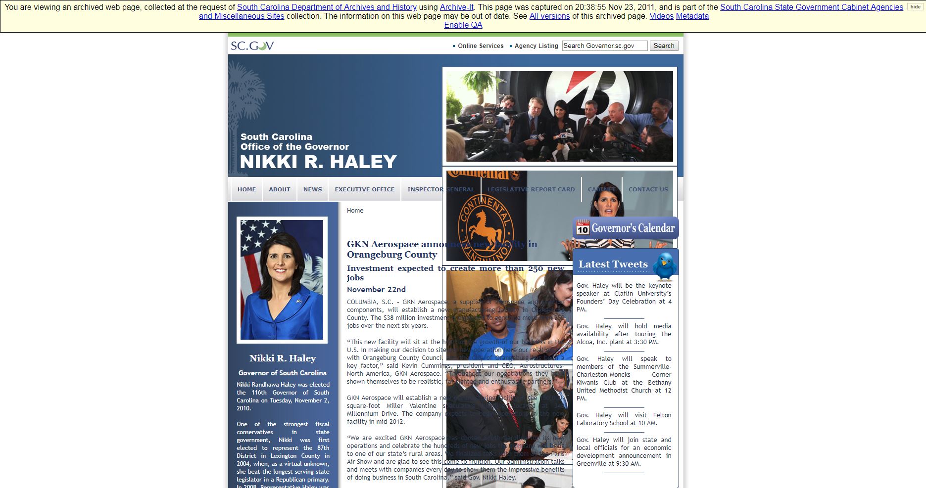 Governor Haley2014 website